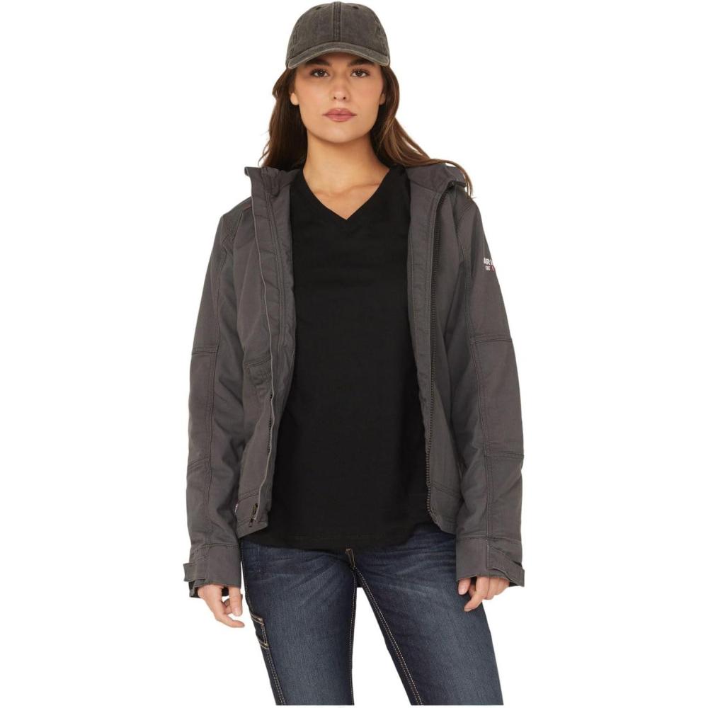 imageARIAT Womens Fr Duralight Stretch Canvas JacketIron Grey