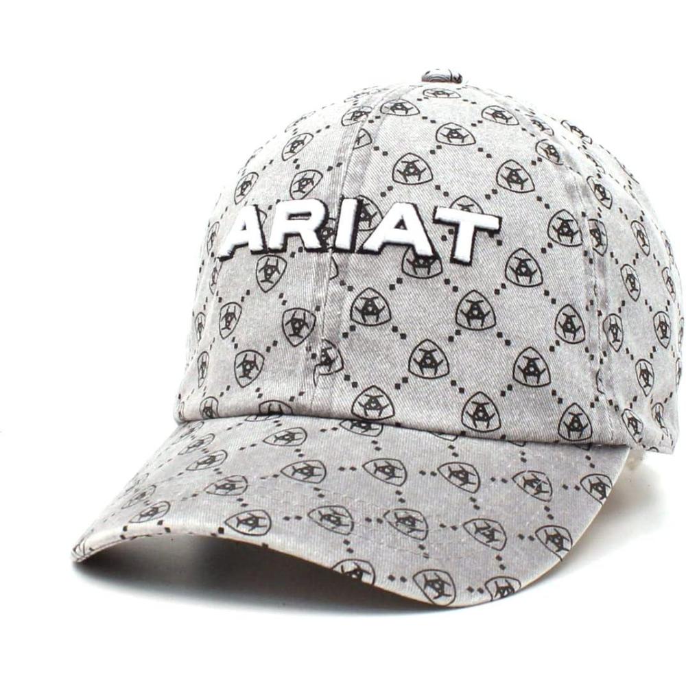 imageARIAT Womens Grey Pattern Ponytail Cap with Hook and Loop Closure
