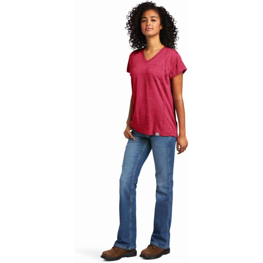imageARIAT Womens Rebar Evolution TShirtCherries Jubilee