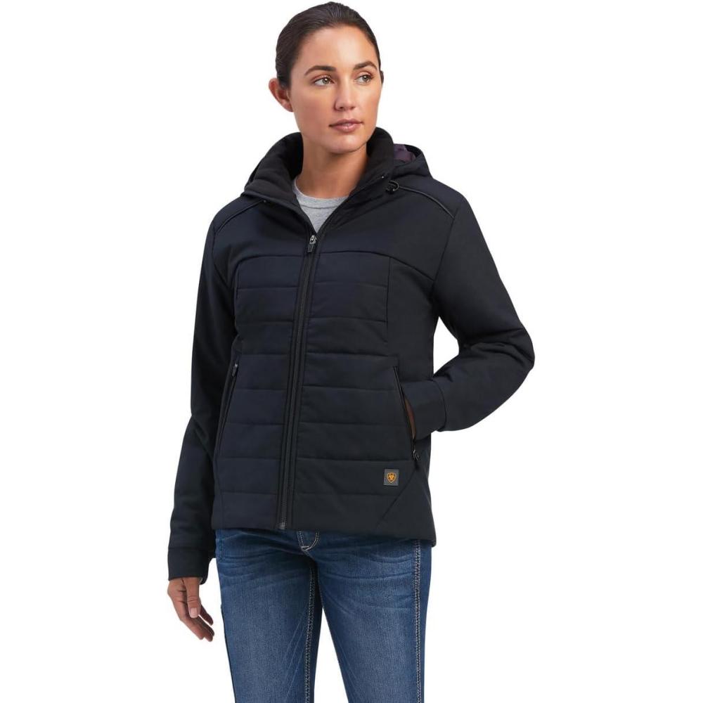 imageARIAT Womens Rebar Valkyrie Stretch Canvas Insulated JacketBlack