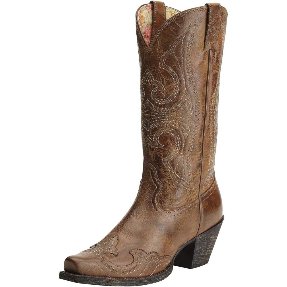 imageARIAT Womens Round Up D Toe Wingtip Western BootSandstorm
