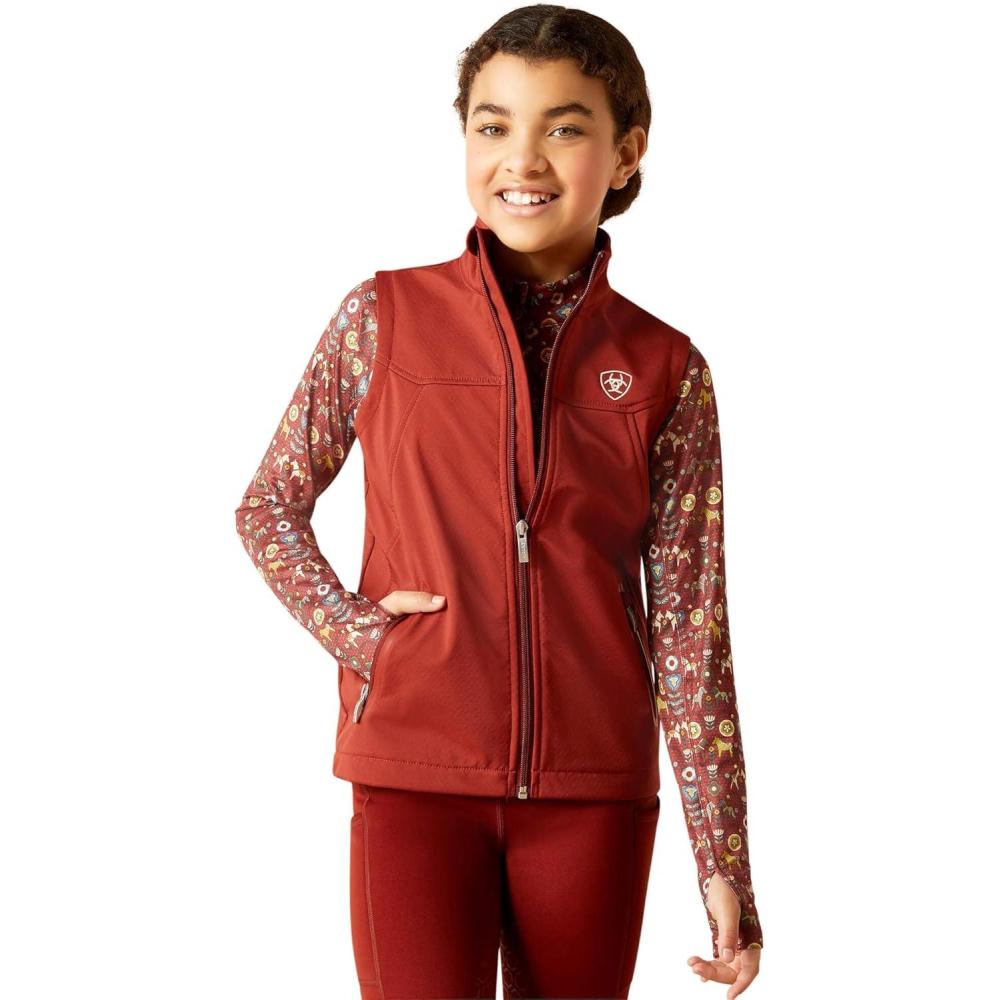 imageARIAT boys New Team Softshell VestFired Brick