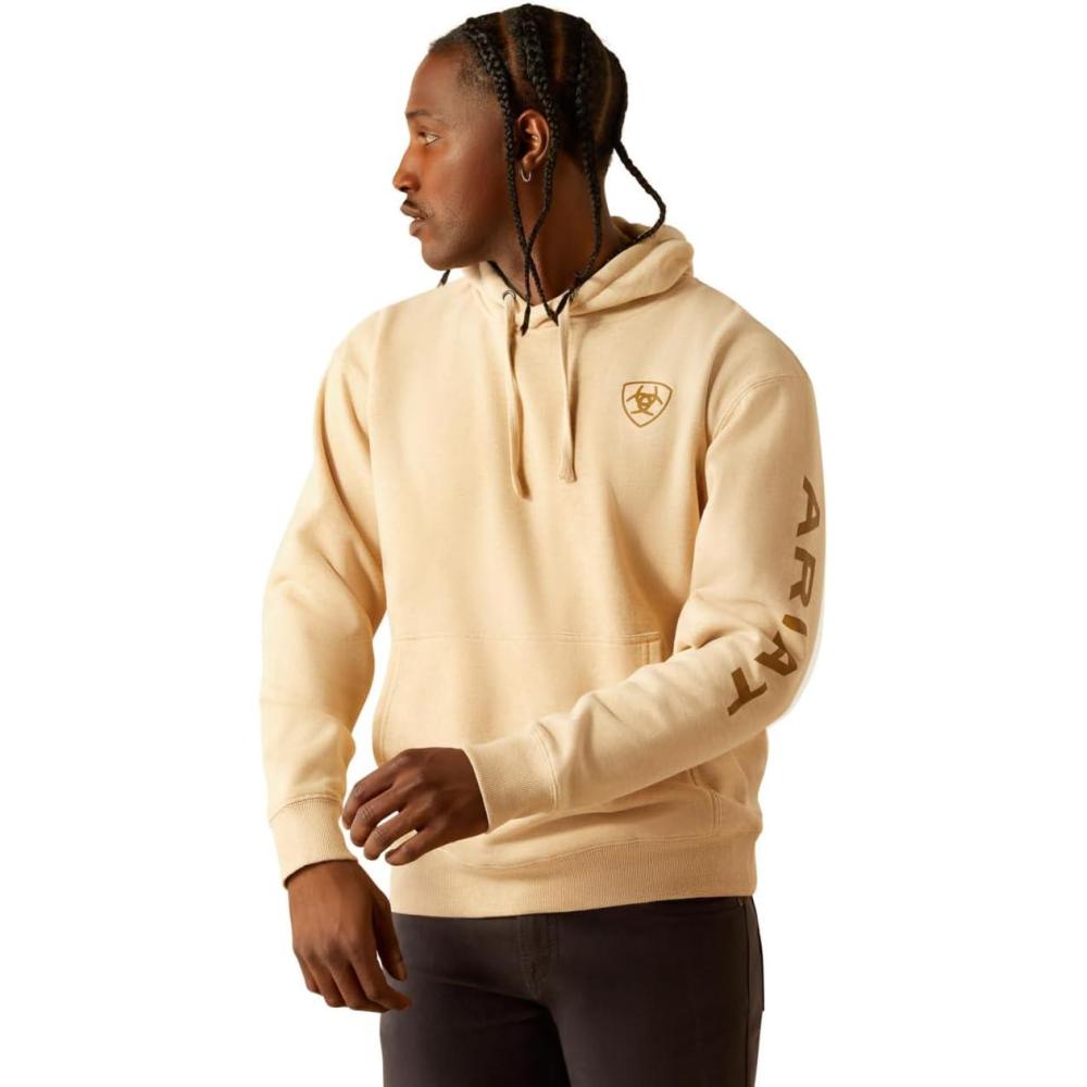 imageARIAT mens Ariat Logo HoodieTan Heather