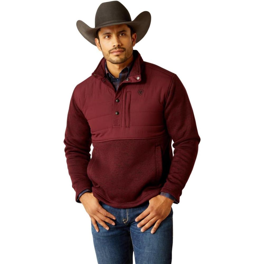 imageARIAT mens Caldwell Reinforced Snap SweaterWindsor Wine