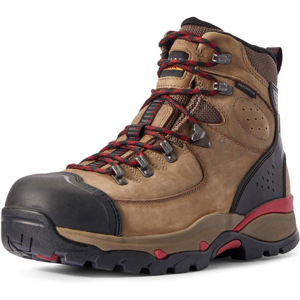 imageARIAT mens Endeavor 6quot Waterproof Work BootMushroom Taupe