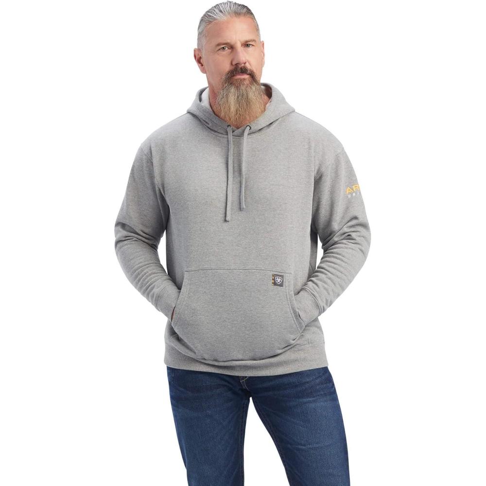 imageARIAT mens Logo HoodieHeather Grey