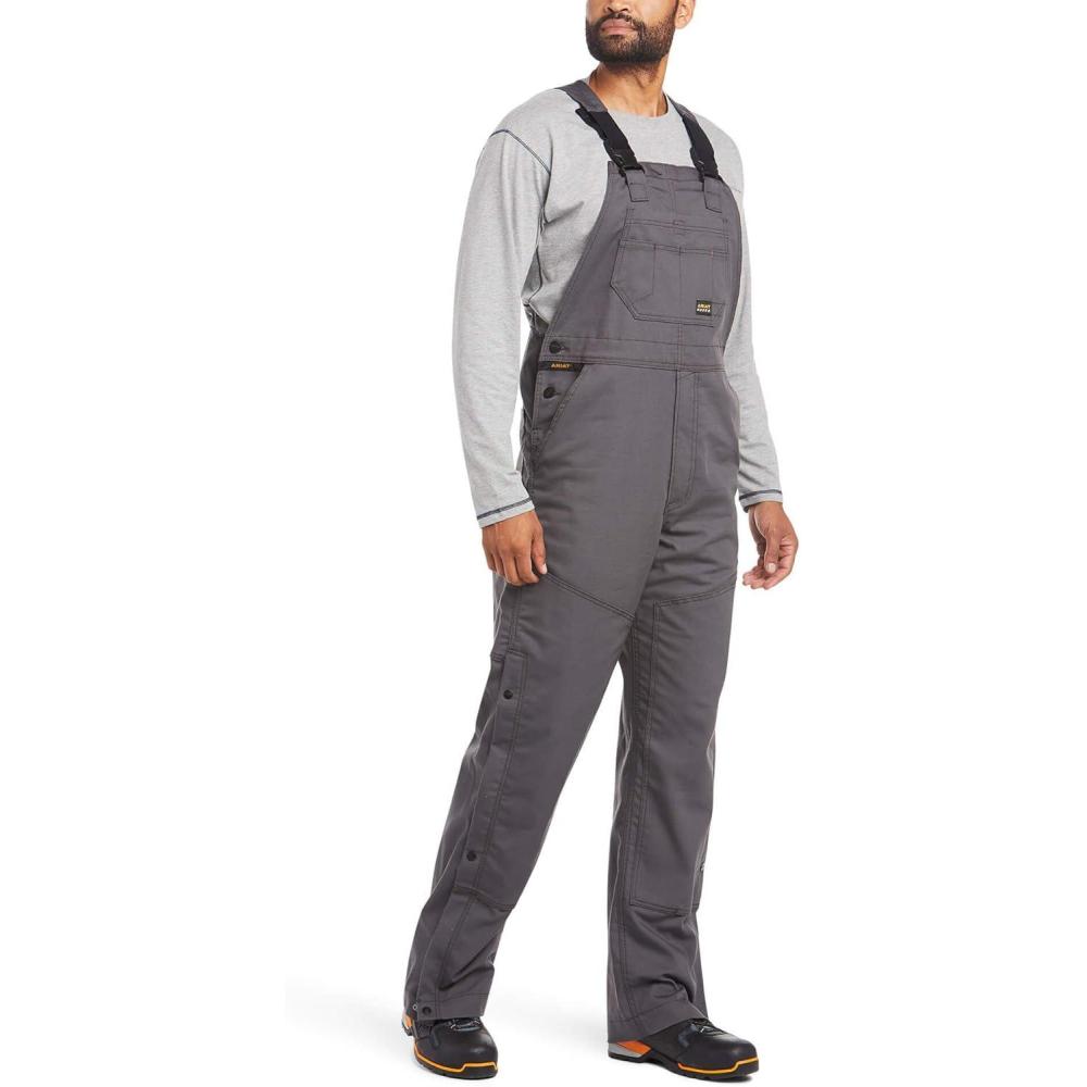 imageARIAT mens Rebar Duracanvas Unlined BibRebar Grey