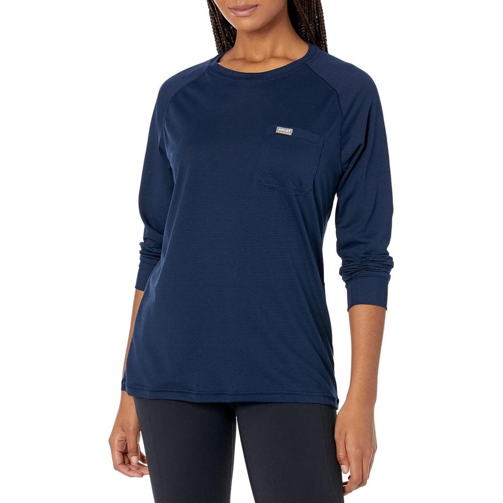 imageARIAT mens Rebar Heat Fighter TshirtNavy Eclipse