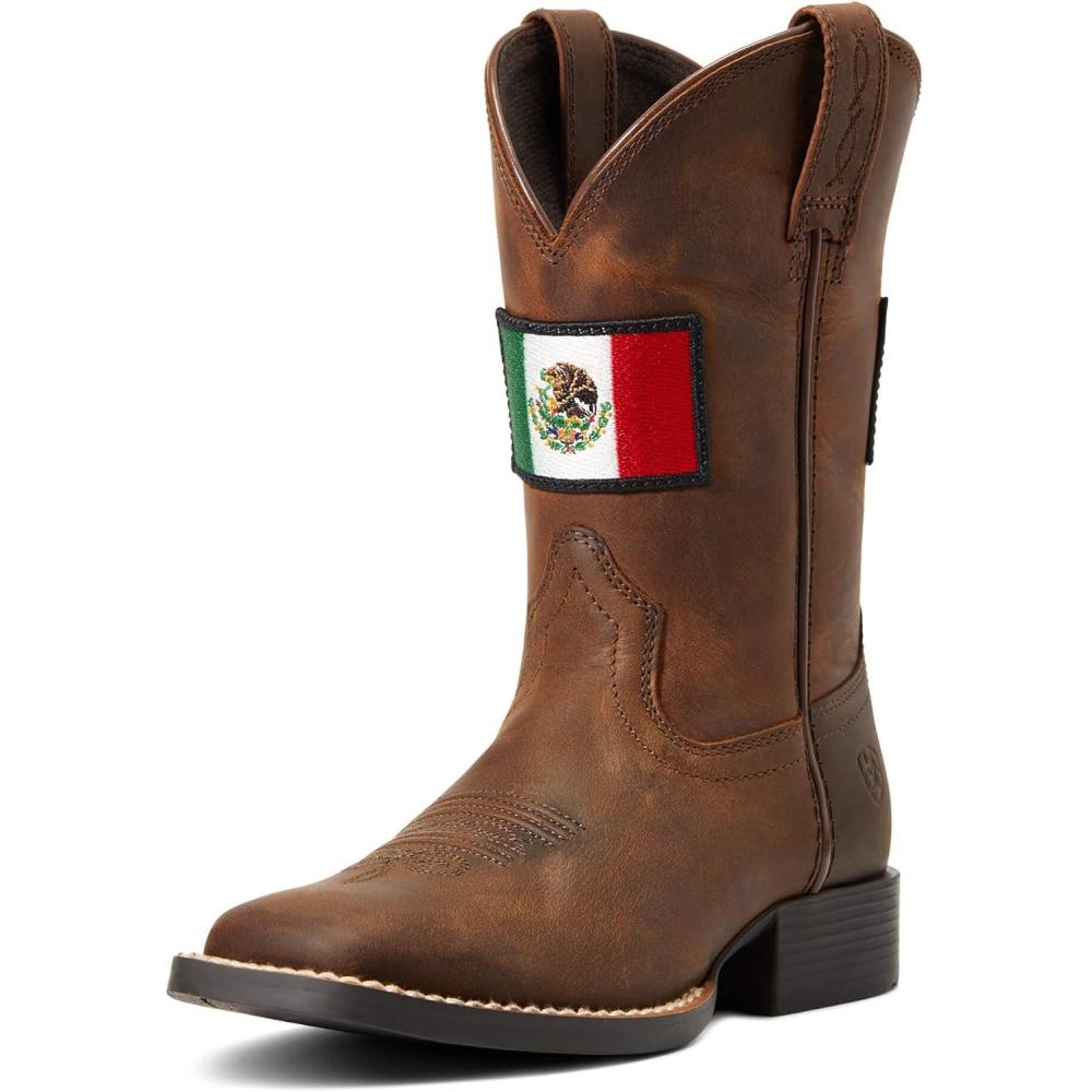 imageARIAT unisexchild Orgullo Mexicano Ii Western BootDistressed Brown