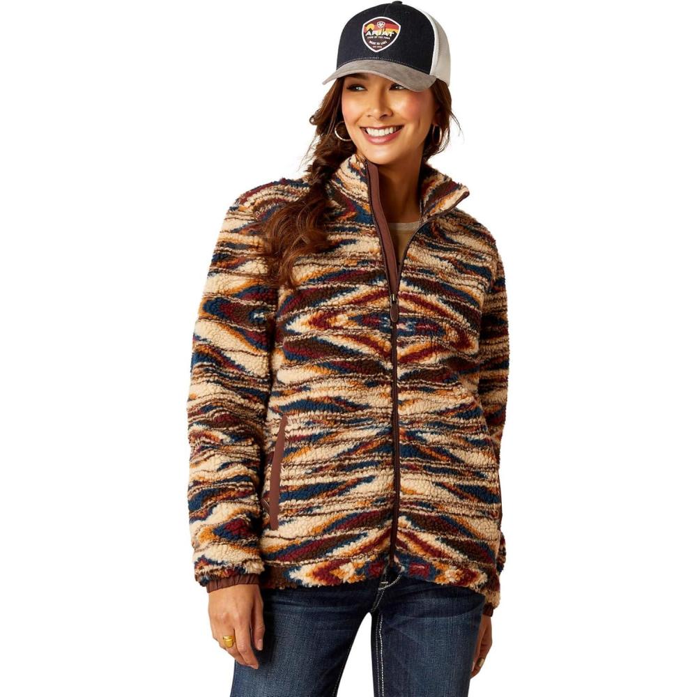 imageARIAT womens Chimayo Fleece JacketSunset Saltillo Jcd