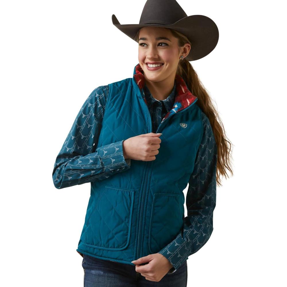 imageARIAT womens Dilon Chimayo VestDeep Lagoon