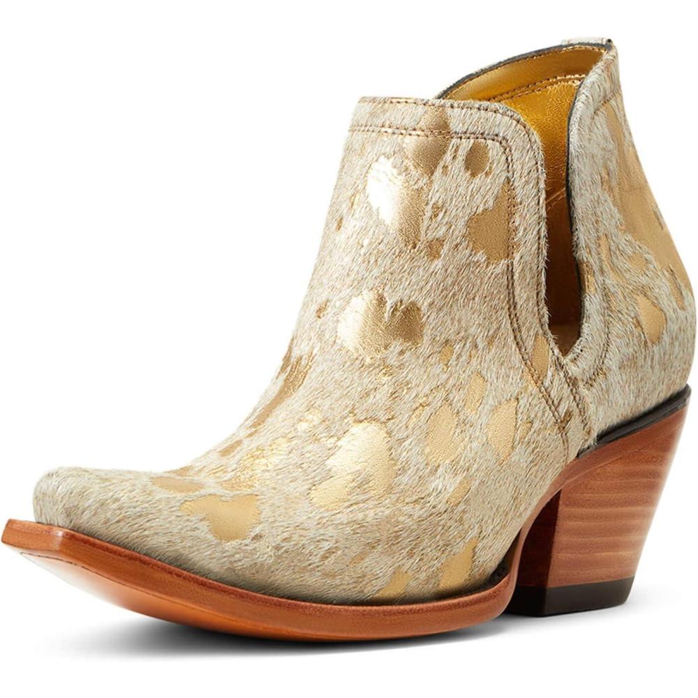 imageARIAT womens Dixon Haircalf Western BootFashion BootWhite Metallic Hair on