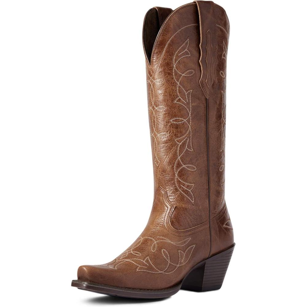 imageARIAT womens Heritage D Toe Stretchfit Western BootWestern BootChocolate ChipTurquoise