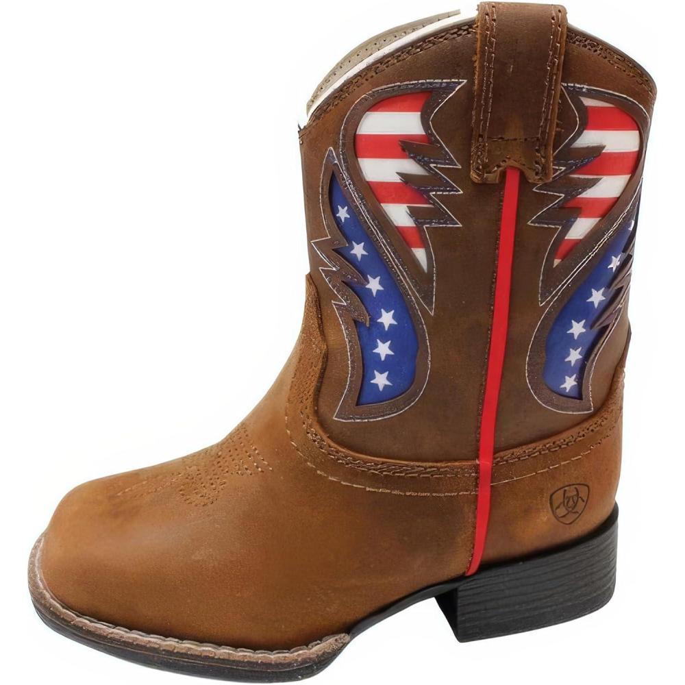 imageAriat Lil Stompers Briar Boots for Toddlers Sizes 47  A441002402BrownUsa Flag George