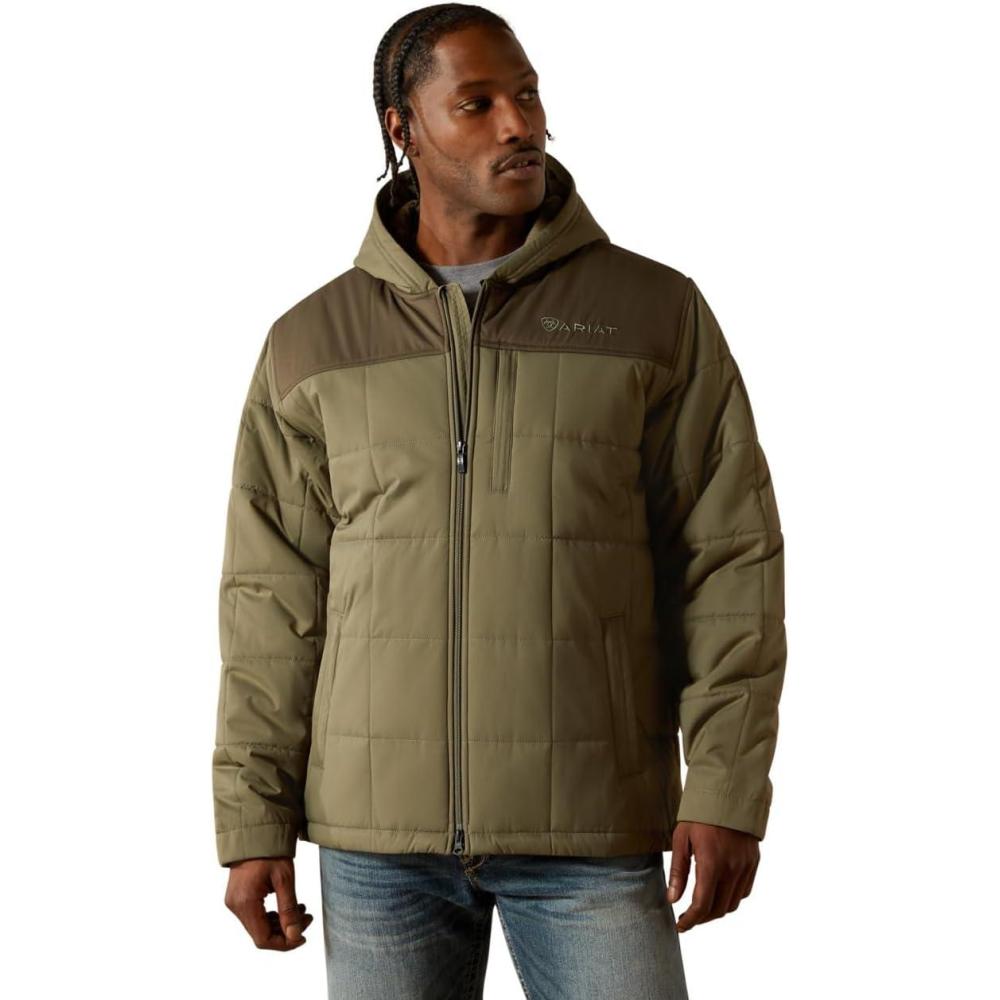 imageAriat Mens Crius Hooded Insulated JacketGreenDark Green