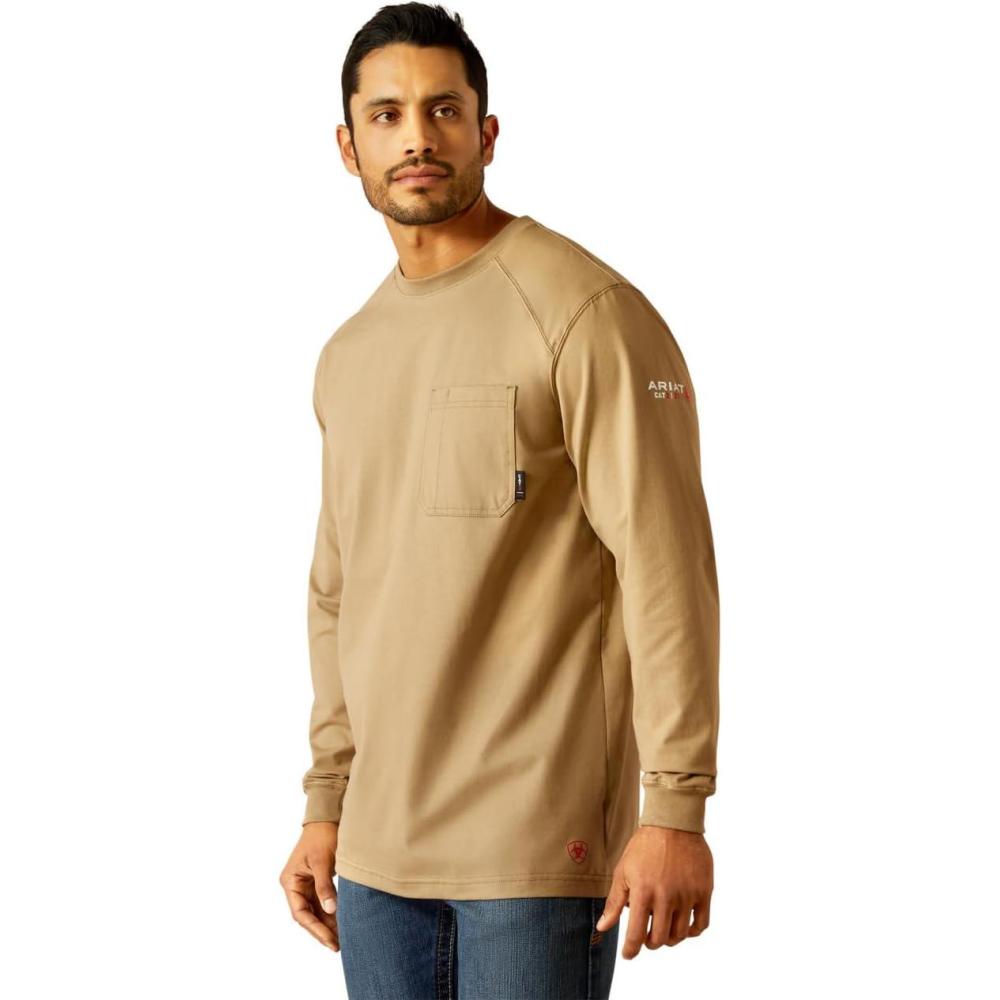 imageAriat Mens Fr Pima TShirtField Khaki