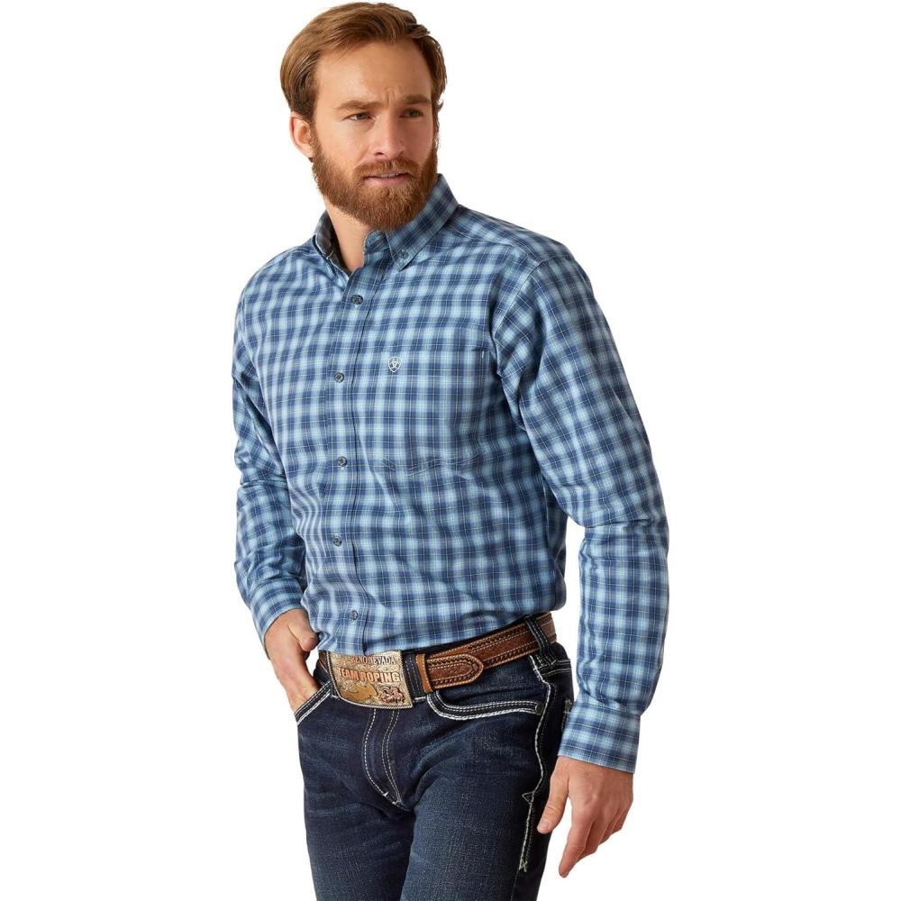 imageAriat Mens Pro Series Gradison Fitted ShirtSky Blue