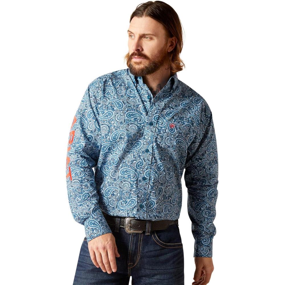 imageAriat Mens Team Wayde Classic Fit ShirtMoonlit Ocean