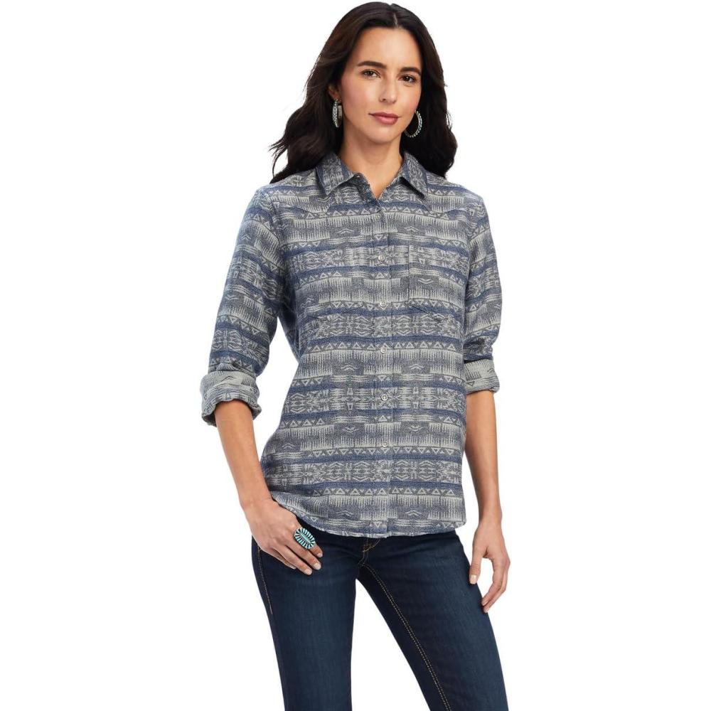 imageAriat Womens Real Billie Jeans ShirtNightrider Jacquard