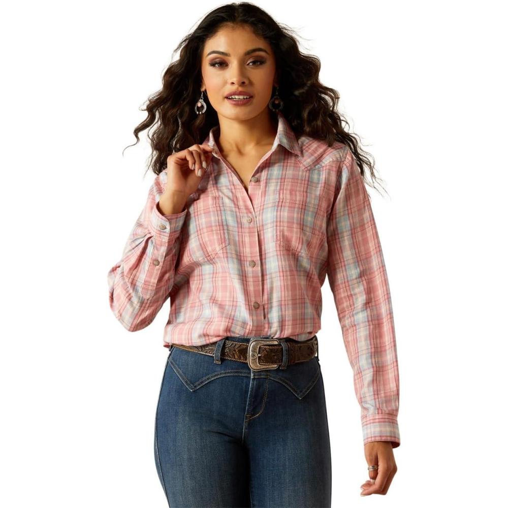 imageAriat Womens Real Billie Jeans ShirtRosie Plaid