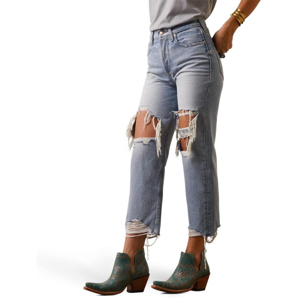 imageAriat Womens Ultra High Rise Tomboy Straight Leg Jeans Bora BoraMykonos