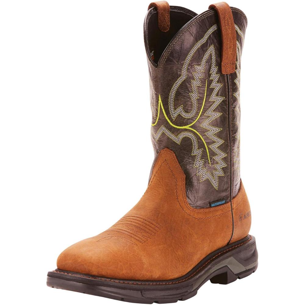 imageAriat Work Mens WORKHOG XT H2O BootTumbled BarkDark Forest