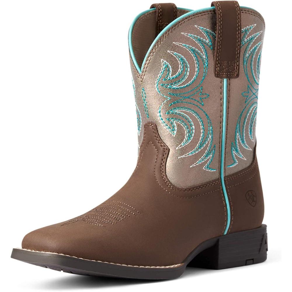 imageAriat Youth Metallic Bronze Cowboy BootRich ClayMetallic Bronze