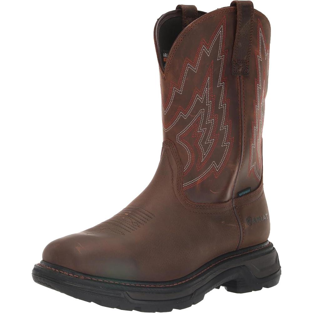 imageAriat mens Big Rig Composite Toe Work BootDark Brown