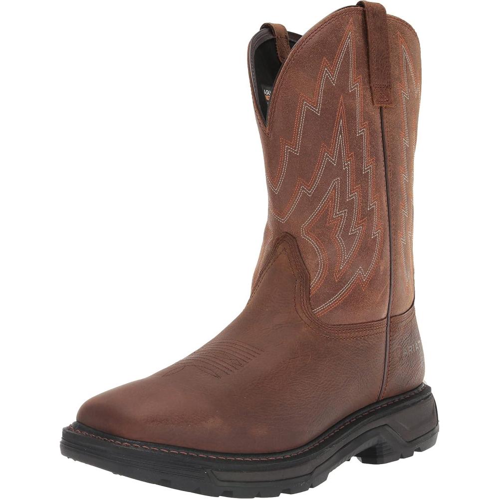 imageAriat mens Big Rig Composite Toe Work BootRye Brown