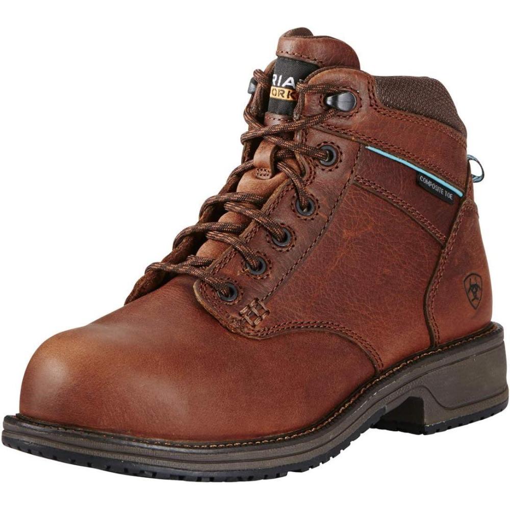 imageAriat womens Casual Work Mid Lace Sd Composite Toe Work BootNutty Brown