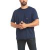 imageARIAT Mens Rebar Heat Fighter Short Sleeve TShirt Navy XLarge