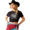 Black/Ariat Butterfly Bandana