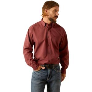 ARIAT 360 Airflow Classic Fit Shirt(Red Mahogany)