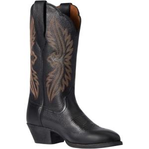 ARIAT BMVY9 Womens Heritage R Toe StretchFit Western Boot Black Deertan 7.5