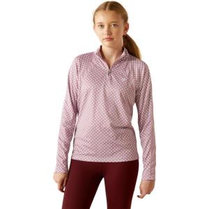 ARIAT Boys’ Sunstopper 3.0 1/4 Zip Baselayer(Lavender Mist Tile)
