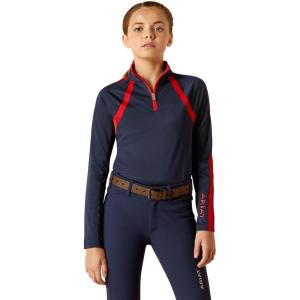 ARIAT Boys’ Sunstopper 3.0 1/4 Zip Baselayer(Navyt)