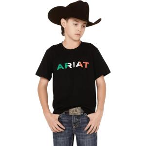 ARIAT Boys Viva Mexico Independent SMU T-Shirt(Black)