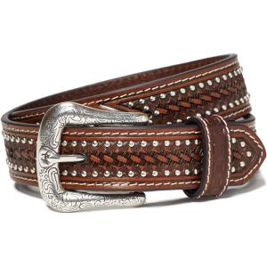 ARIAT Kids’ Studded Basket Weave Belt Brown(Brown)