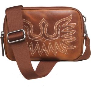 ARIAT Ladies Casanova Collection Belt Bag with Adjustable and Removable Nylon Strap(Brown)