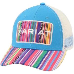 ARIAT Ladies Snap Back Striped Hat, Multicolored