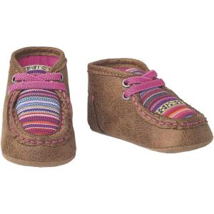 ARIAT Lil’ Stompers Infant Girls’ Casual Shoes(Brown/Pink Serape (Aurora))