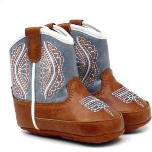 ARIAT Lil’ Stompers Infant Unisex Western Boots(Light Blue/Tan (Shelby))