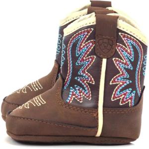 ARIAT Lil’ Stompers Infant Unisex Western Boots(Purple/Brown (Briar))
