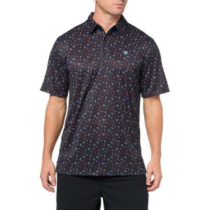 ARIAT Men’s All Over Print Polo(Black Core)