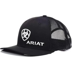 ARIAT Men’s Ariat Shield Richardson 112 Snapback Cap(Black)