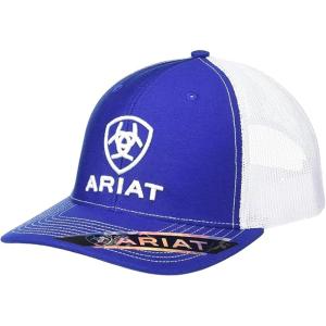 ARIAT Men’s Ariat Shield Richardson 112 Snapback Cap(Blue_white)
