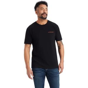 ARIAT Men’s Buckaroo T-Shirt, Buckhorn(Black/Bronc Buster)