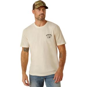ARIAT Men’s Buckaroo T-Shirt, Buckhorn(Charcoal Heather/Sol Arch)