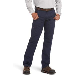 ARIAT Mens Fr M5 Straight Stretch Duralight Canvas Stackable Straight Leg Pant(Navy)