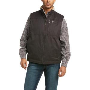 ARIAT Men’s Grizzly Canvas Vest(Espresso)
